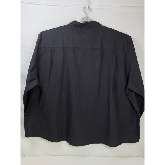 NWT Men's St. John's Bay Big & Tall Long Sleeve Stretch Oxford Shirt Gray 6XL - Picture 5 of 6